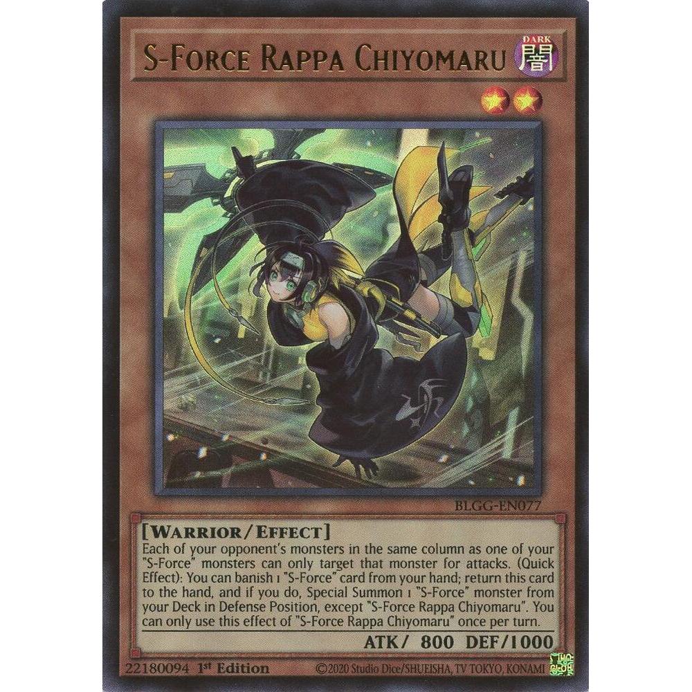 [ Bài Yugioh Chính Hãng ] S-Force Rappa Chiyomaru - BLGG-EN077 - Ultra Rare