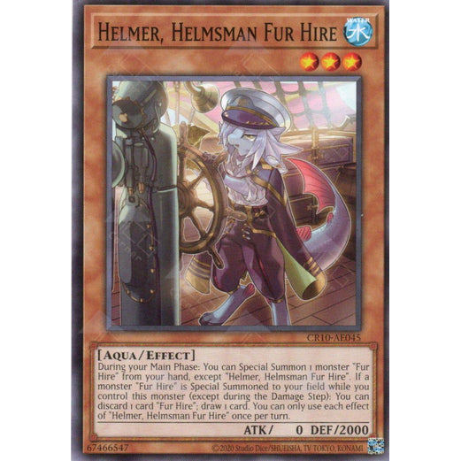 [ Bài Yugioh Chính Hãng ] CR10-AE045 Helmer, Helmsman Fur Hire - Common