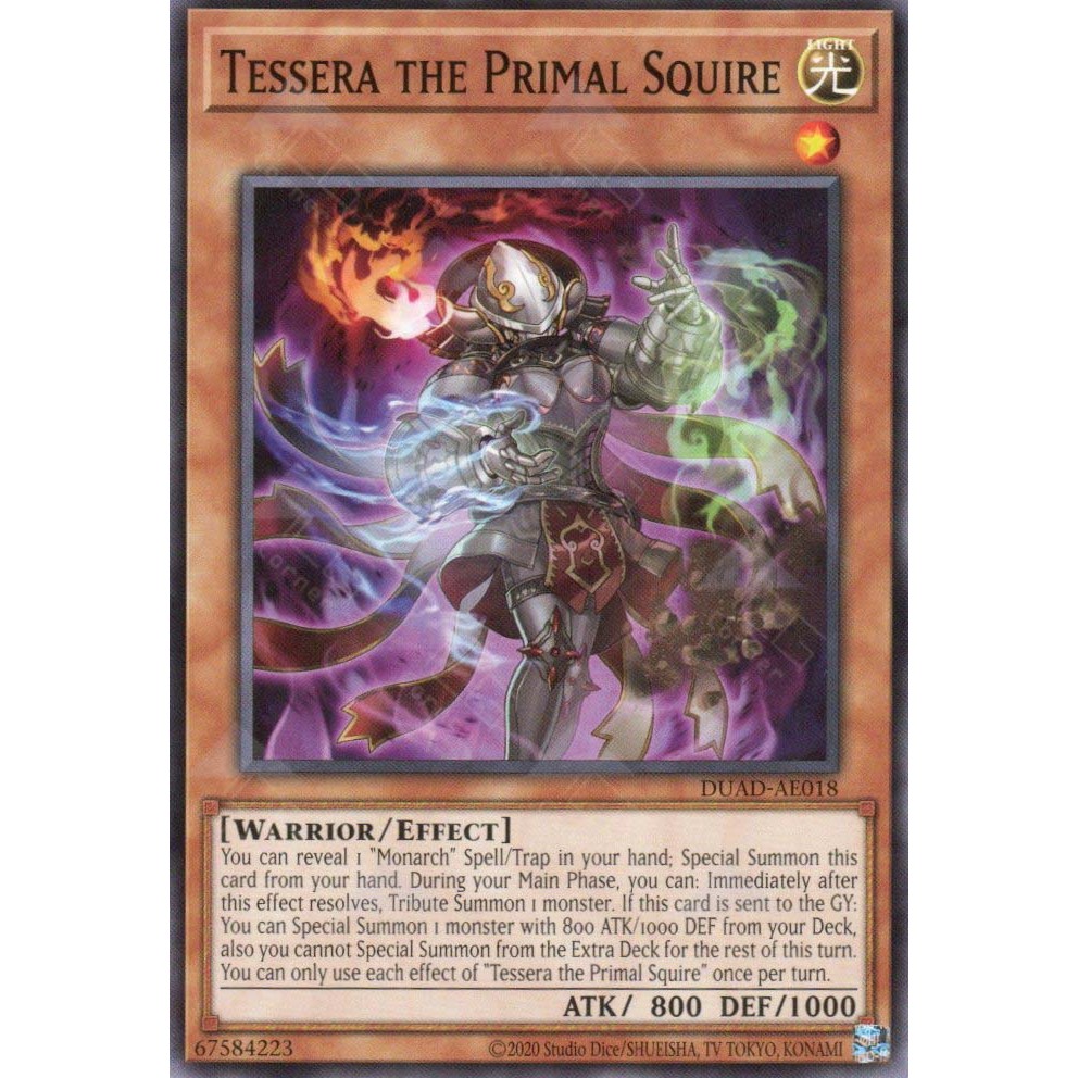 [ Bài Yugioh Chính Hãng ] DUAD-AE018 Tessera the Primal Squire - Common