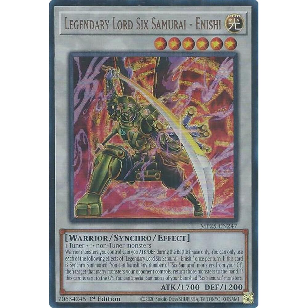 [ Bài Yugioh Chính Hãng ] Legendary Lord Six Samurai - Enishi - MP25-EN247 - Ultra Rare 1st Edition