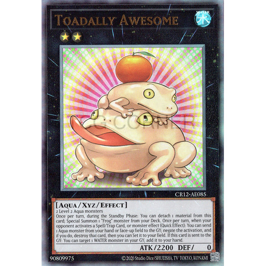 [ Bài Yugioh Chính Hãng ] CR12-AE085 Toadally Awesome - Ultimate Rare