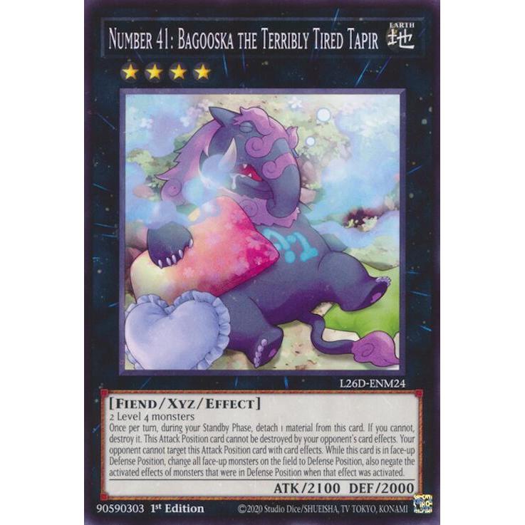 [ Bài Yugioh Chính Hãng ] Number 41: Bagooska the Terribly Tired Tapir - L26D-ENM24 - Common