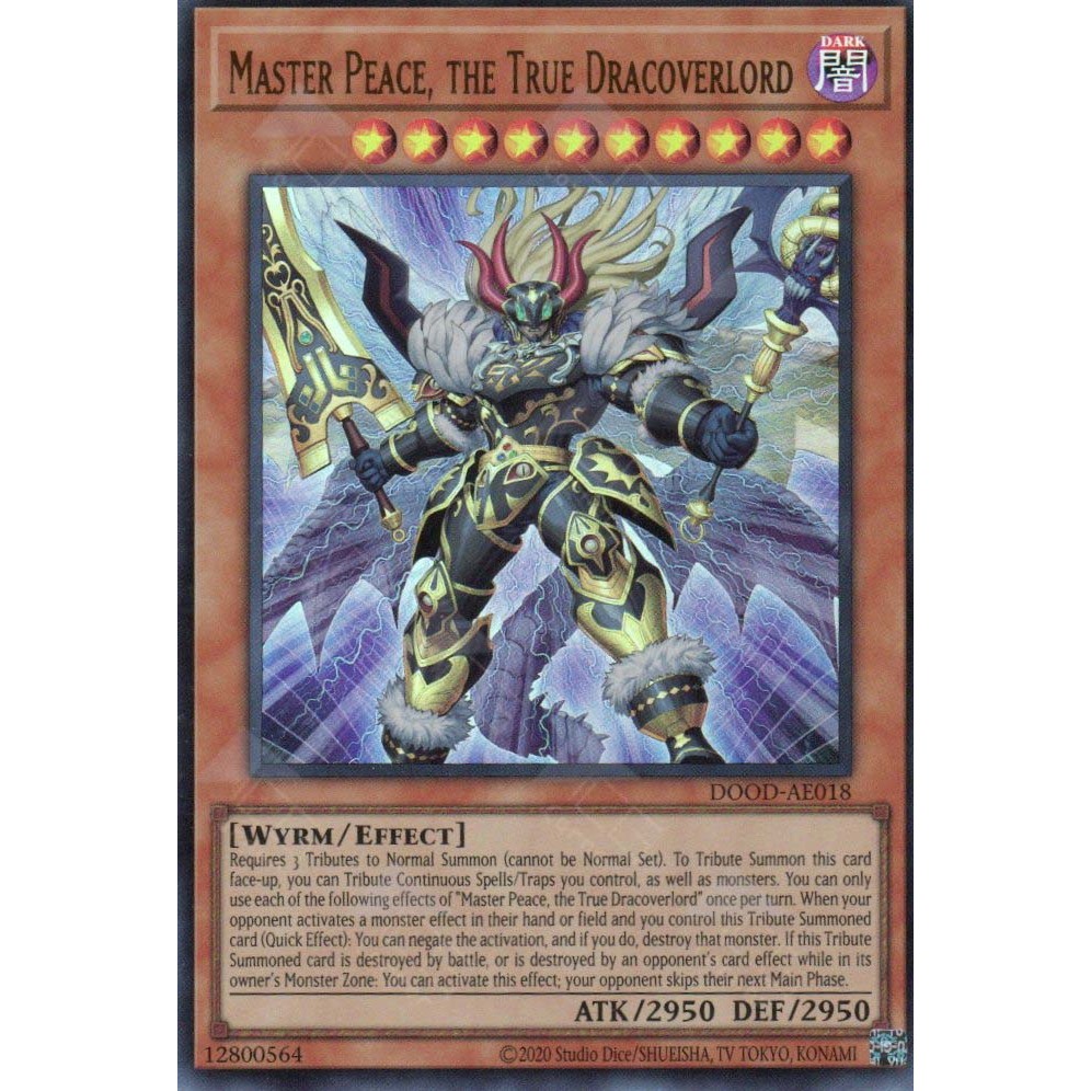 [ Bài Yugioh Chính Hãng ] DOOD-AE018 Master Peace, the True Dracoverlord - Ultra Rare