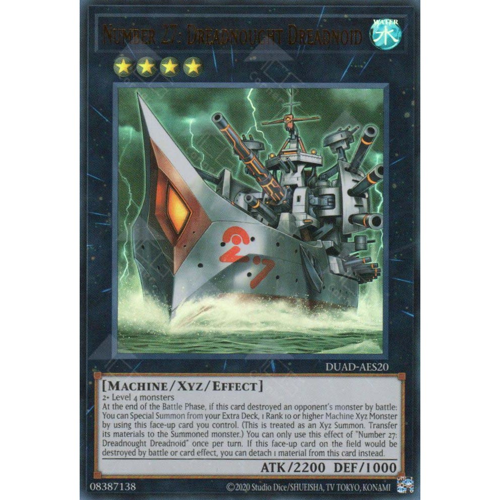 [ Bài Yugioh Chính Hãng ] DUAD-AES20 Number 27: Dreadnought Dreadnoid - Ultra Rare