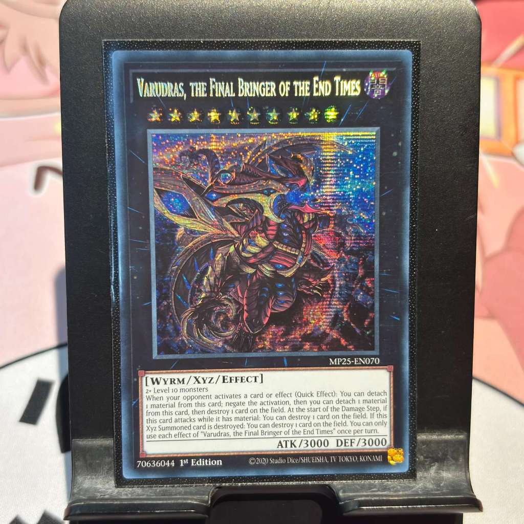[ Bài Yugioh Chính Hãng ] Varudras, the Final Bringer of the End Times - MP25-EN070 - Prismatic Secret Rare 1st Edition
