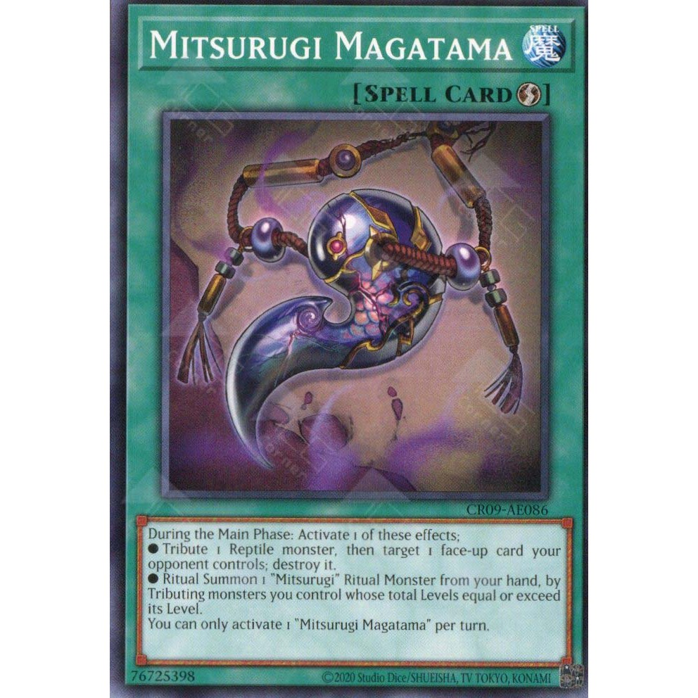 [ Bài Yugioh Chính Hãng ] CR09-AE086 Mitsurugi Magatama - Common