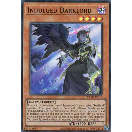 [ Bài Yugioh Chính Hãng ] CR10-AE019 Indulged Darklord - Super Rare