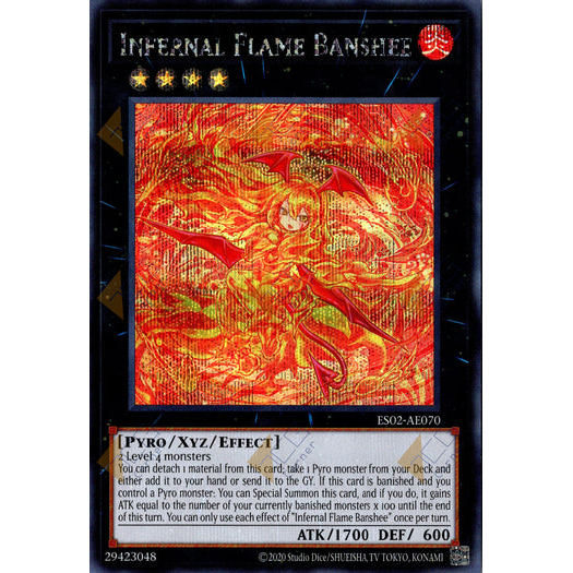 [ Bài Yugioh Chính Hãng ] ES02-AE070 Infernal Flame Banshee - Secret Rare