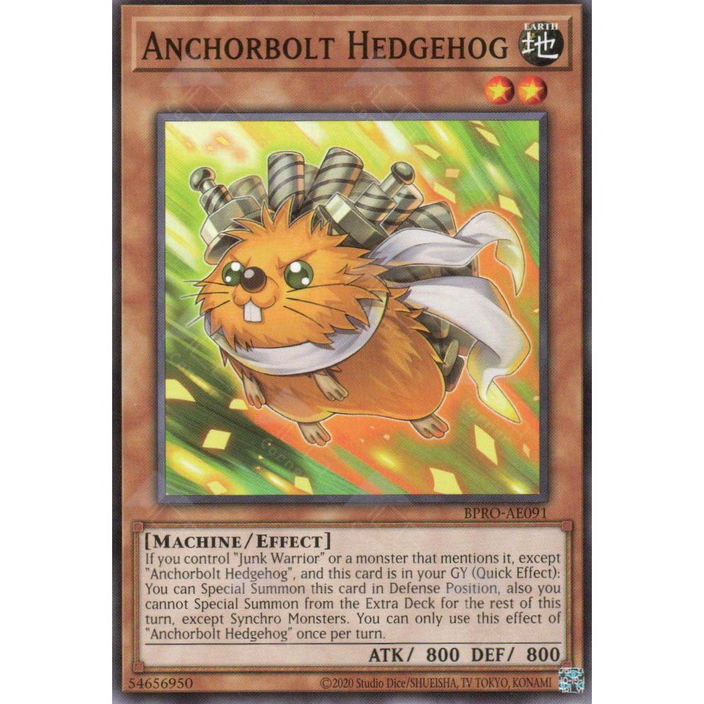 [ Bài Yugioh Chính Hãng ] BPRO-AE091 Anchorbolt Hedgehog - Common