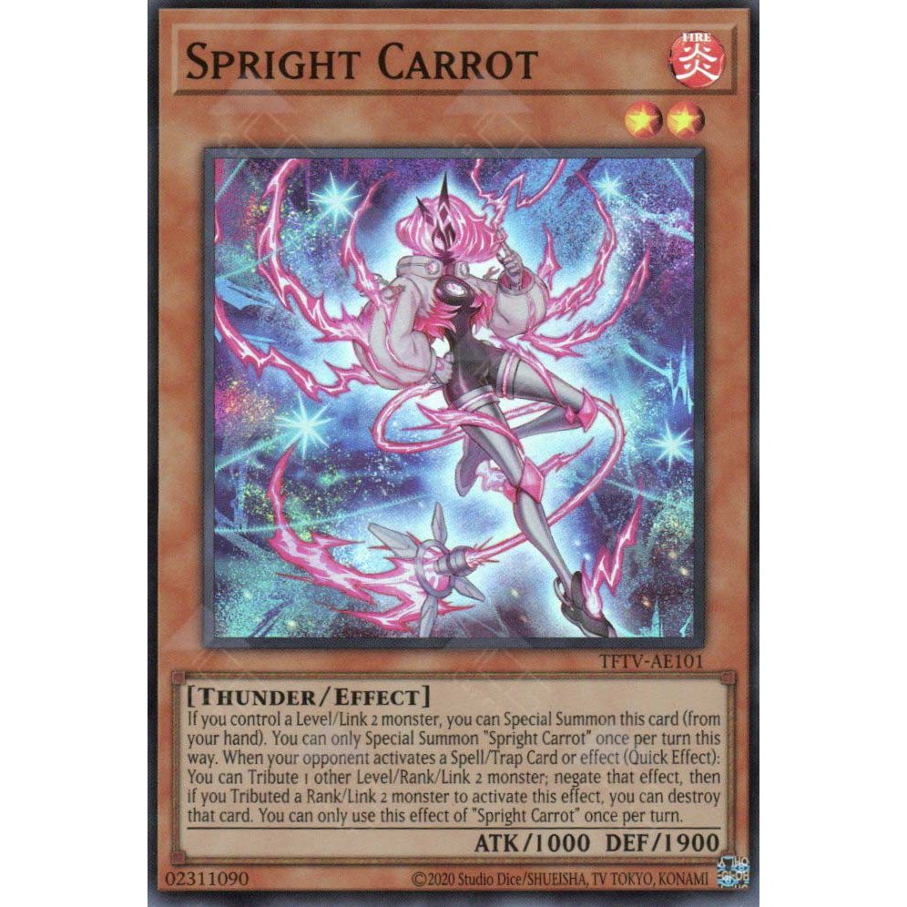[ Bài Yugioh Chính Hãng ] TFTV-AE101 Spright Carrot - Super Rare
