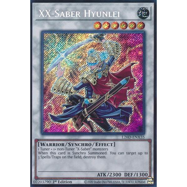 [ Bài Yugioh Chính Hãng ] XX-Saber Hyunlei - L26D-EN35 - Secret Rare