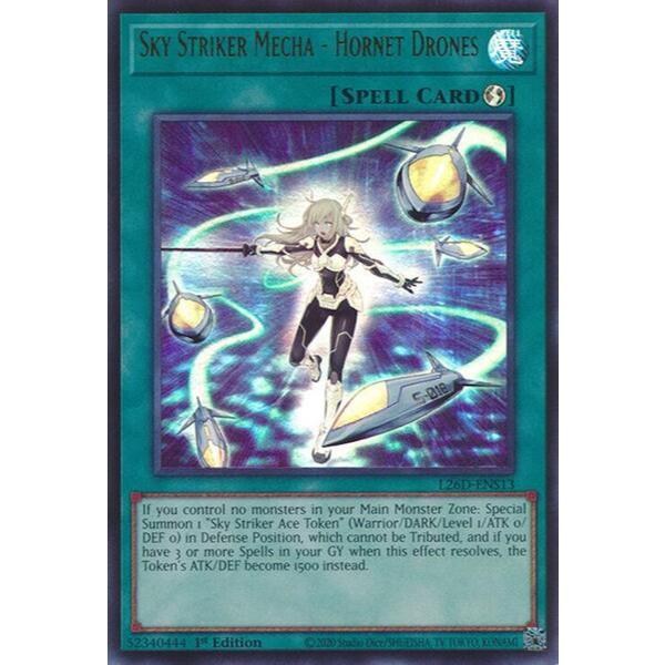 [ Bài Yugioh Chính Hãng ] Sky Striker Mecha - Hornet Drones - L26D-ENS13 - Ultra Rare