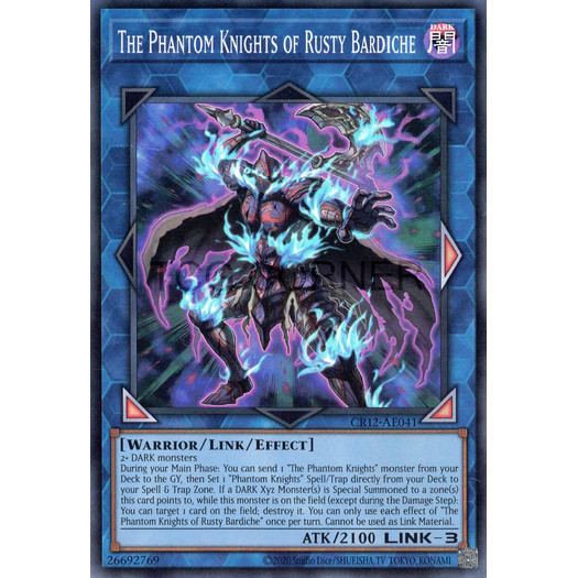 [ Bài Yugioh Chính Hãng ] CR12-AE041 The Phantom Knights of Rusty Bardiche - Super Rare