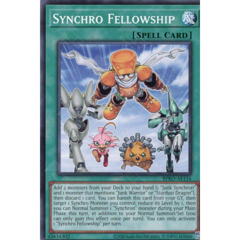 [ Bài Yugioh Chính Hãng ] BPRO-AE116 Synchro Fellowship - Common