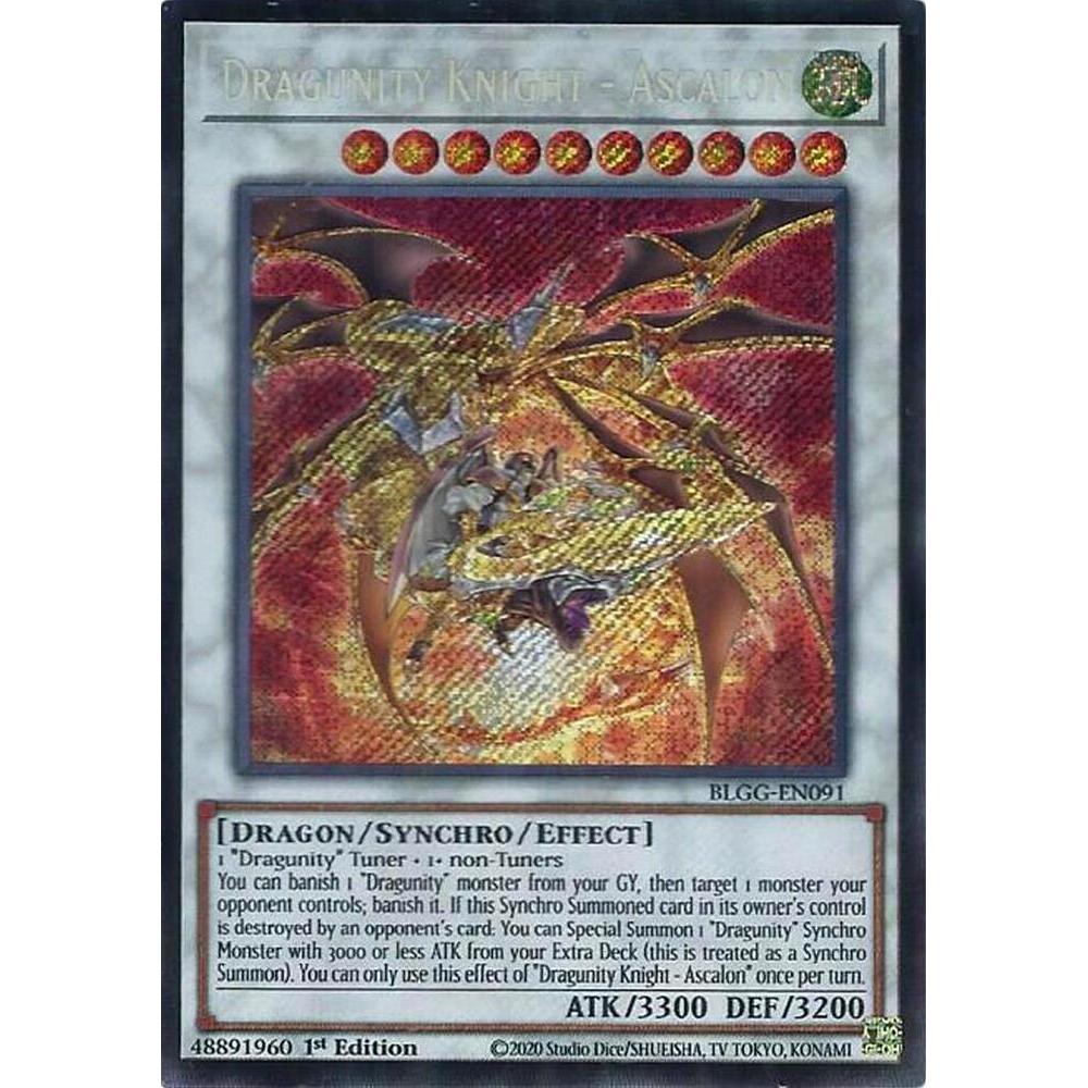[ Bài Yugioh Chính Hãng ] Dragunity Knight - Ascalon - BLGG-EN091 - Secret Rare