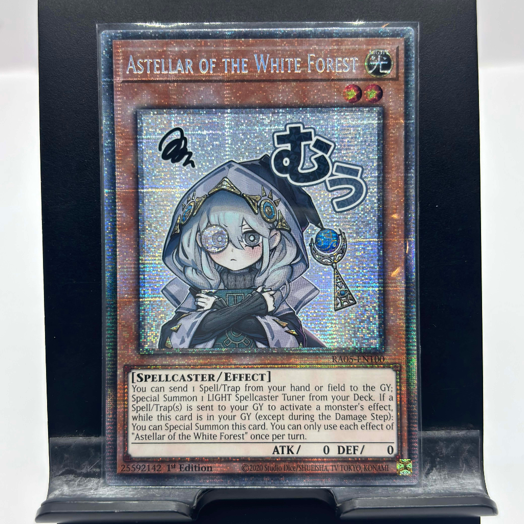 [ Bài Yugioh Chính Hãng ] Astellar of the White Forest (Stamp Edition) - RA05-EN100 - Starlight Rare
