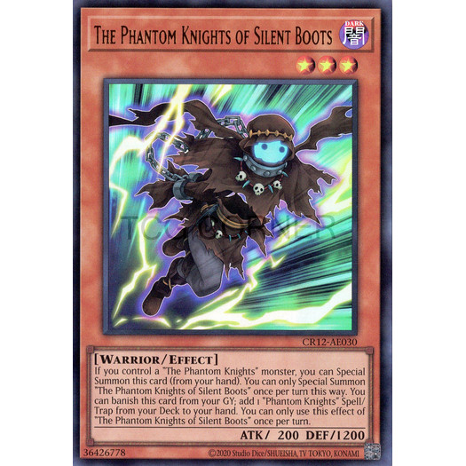 [ Bài Yugioh Chính Hãng ] CR12-AE030/CR12-AES10 The Phantom Knights of Silent Boots - Ultra Rare