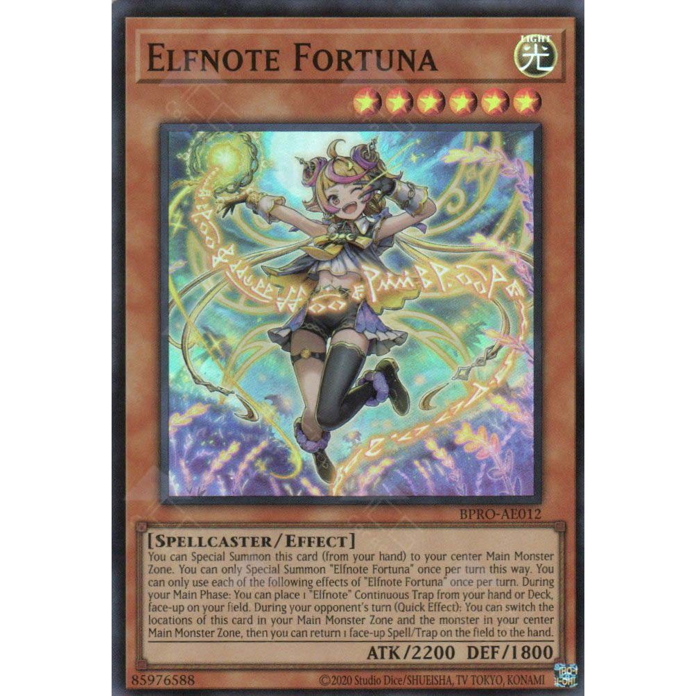 [ Bài Yugioh Chính Hãng ] BPRO-AE012 Elfnote Fortuna - Super Rare