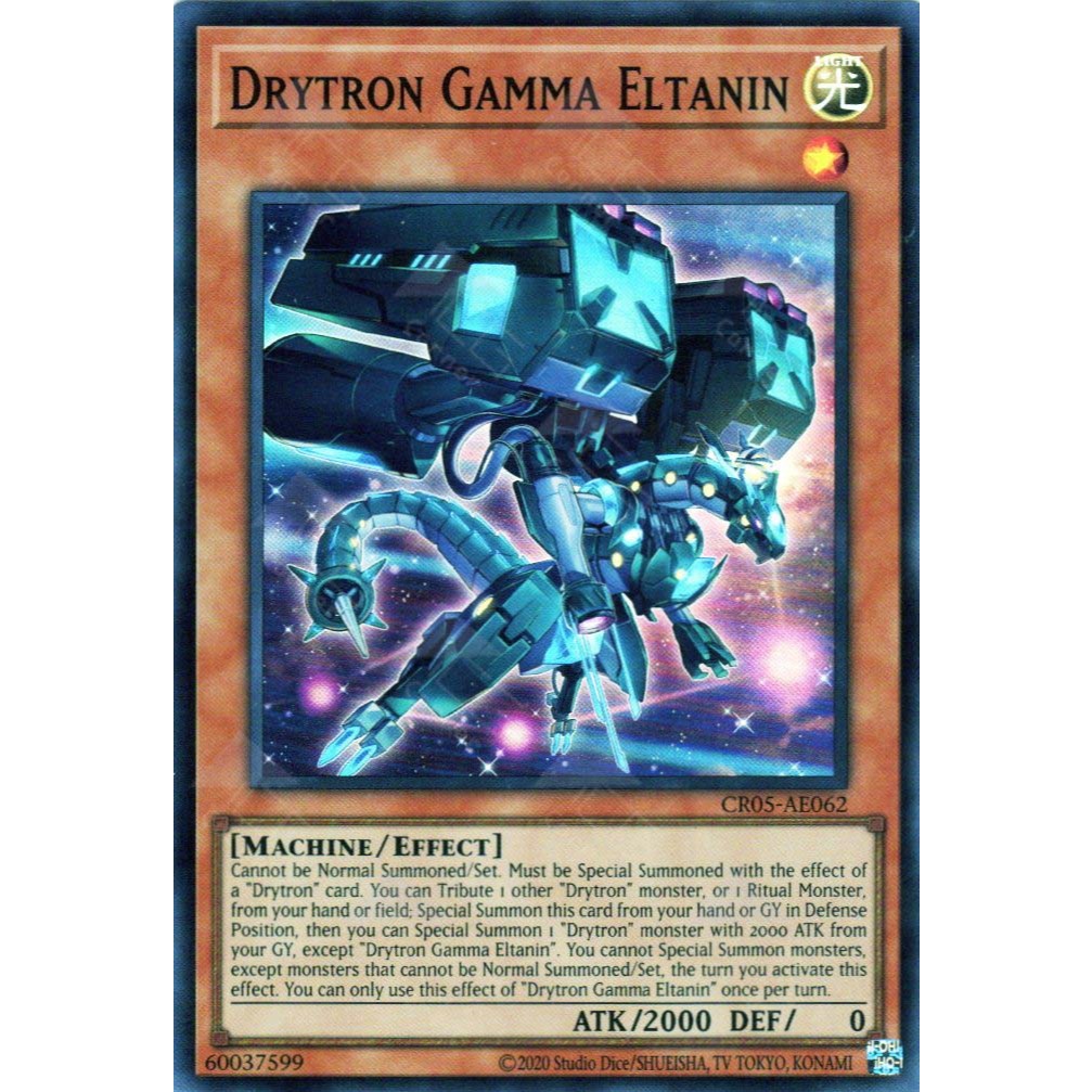 [ Bài Yugioh Chính Hãng ] CR05-AE062 Drytron Gamma Eltanin (SR)