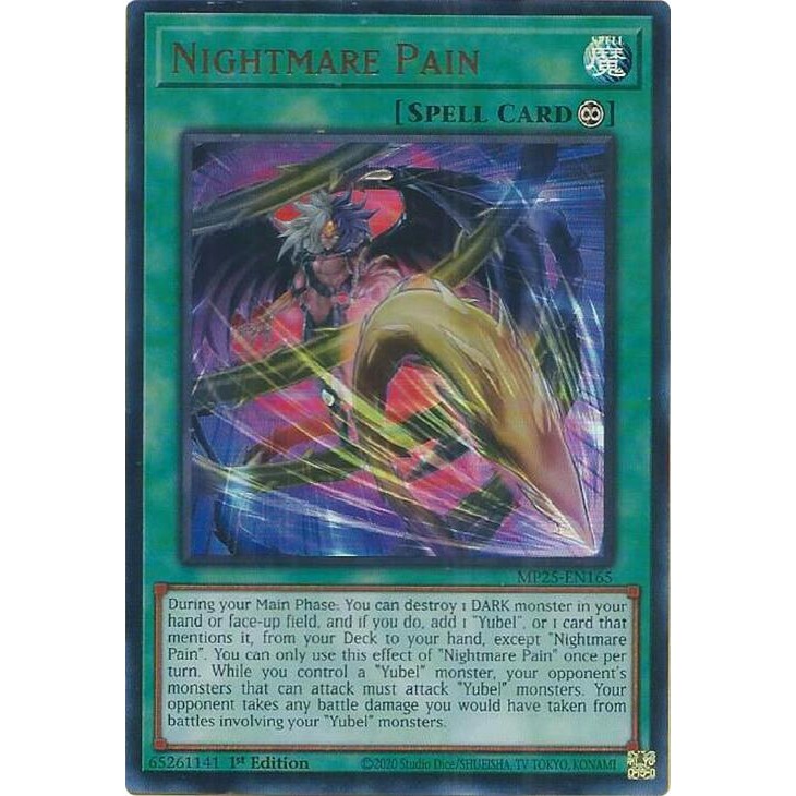 [ Bài Yugioh Chính Hãng ] Nightmare Pain - MP25-EN165 - Ultra Rare 1st Edition