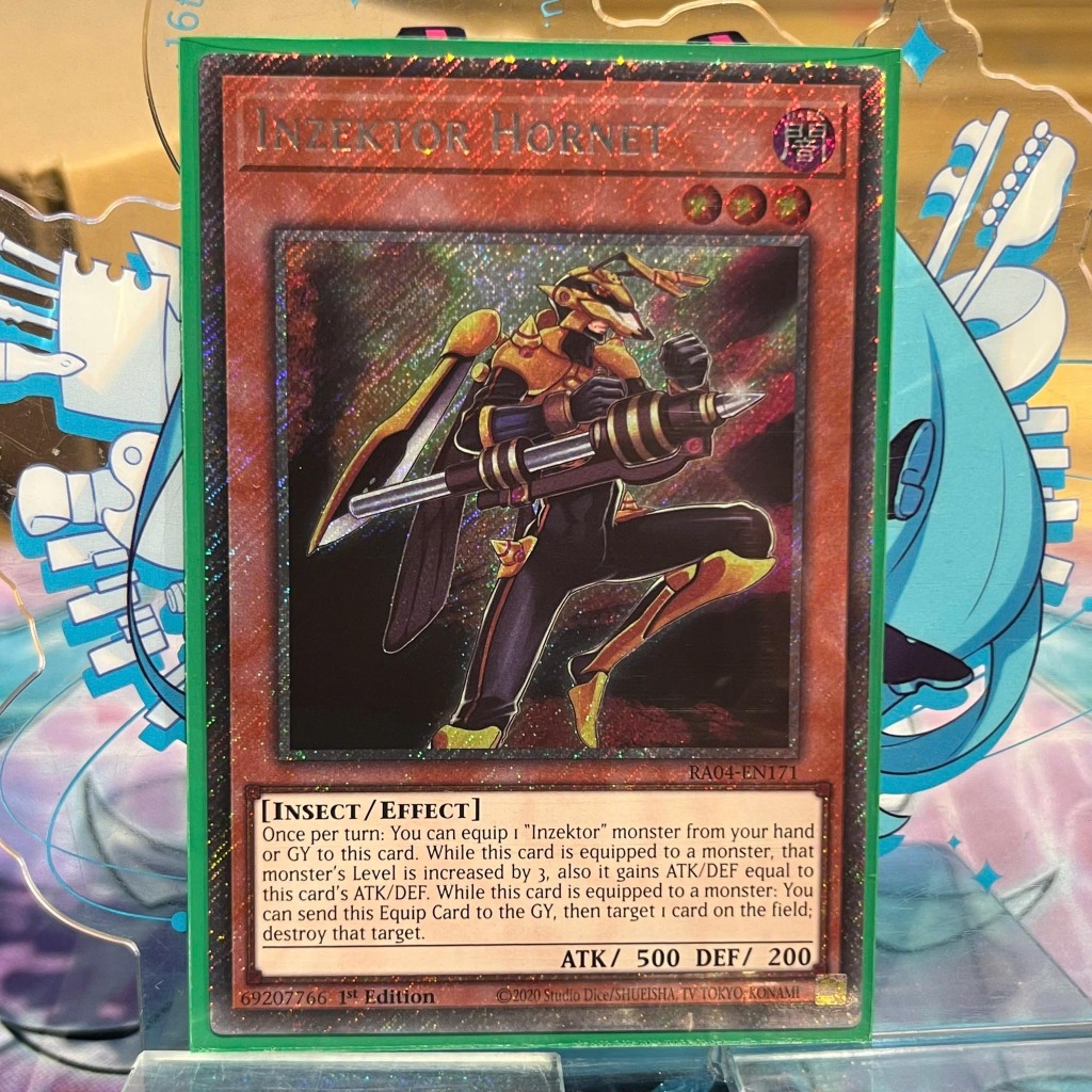 [ Bài Yugioh Chính Hãng ] Inzektor Hornet - RA04-EN171 - Platinum Secret Rare 1st Edition