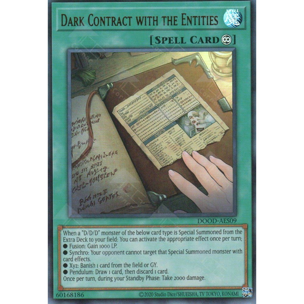 [ Bài Yugioh Chính Hãng ] DOOD-AES09 Dark Contract with the Entities (UR)