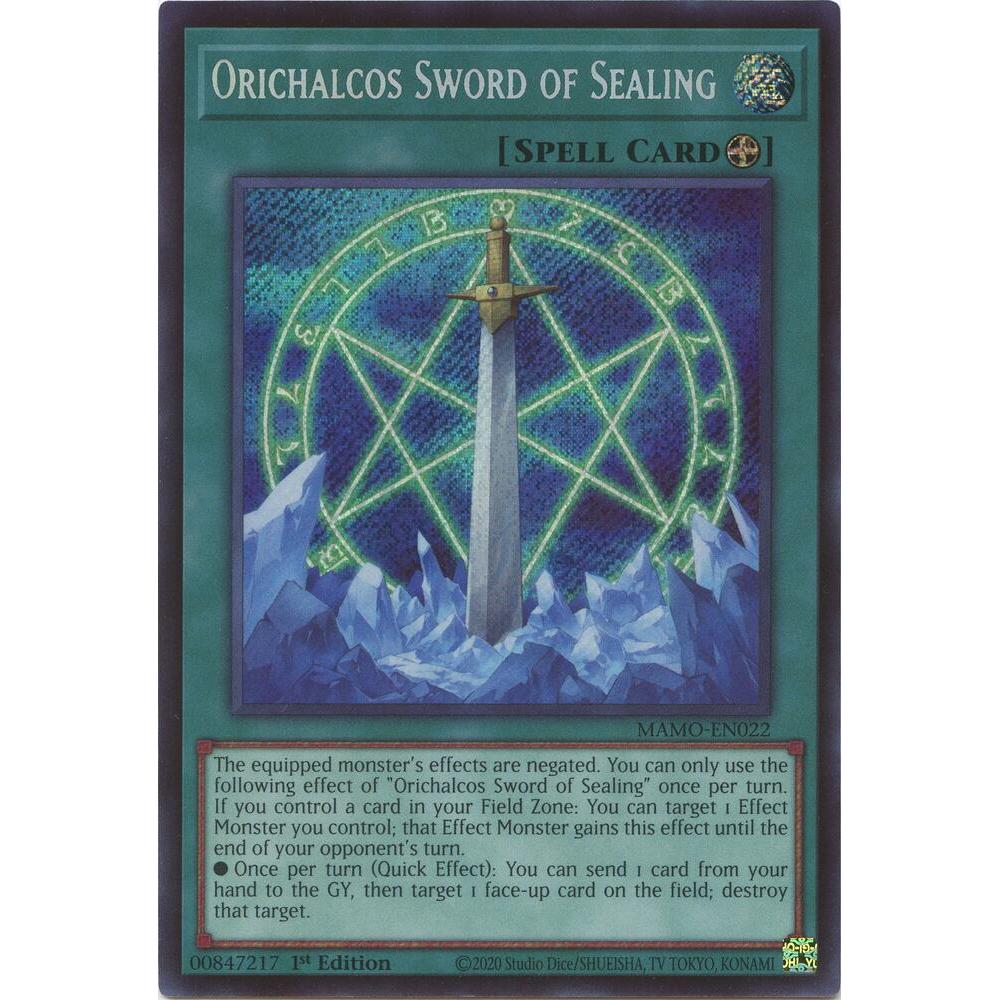 [Thẻ Bài Yugioh Chính Hãng] Orichalcos Sword of Sealing - MAMO-EN022 - Secret Rare