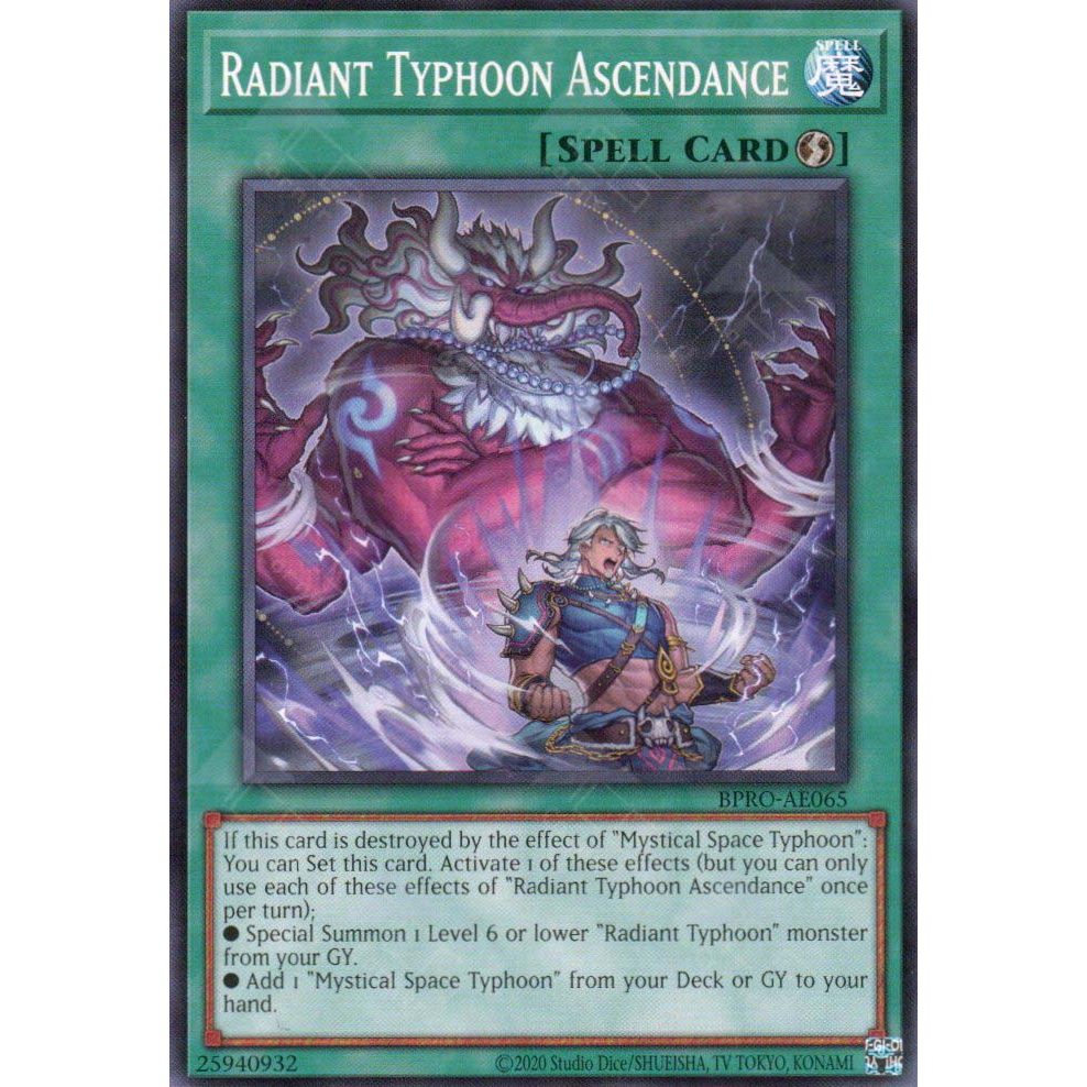 [ Bài Yugioh Chính Hãng ] BPRO-AE065 Radiant Typhoon Ascendance - Common