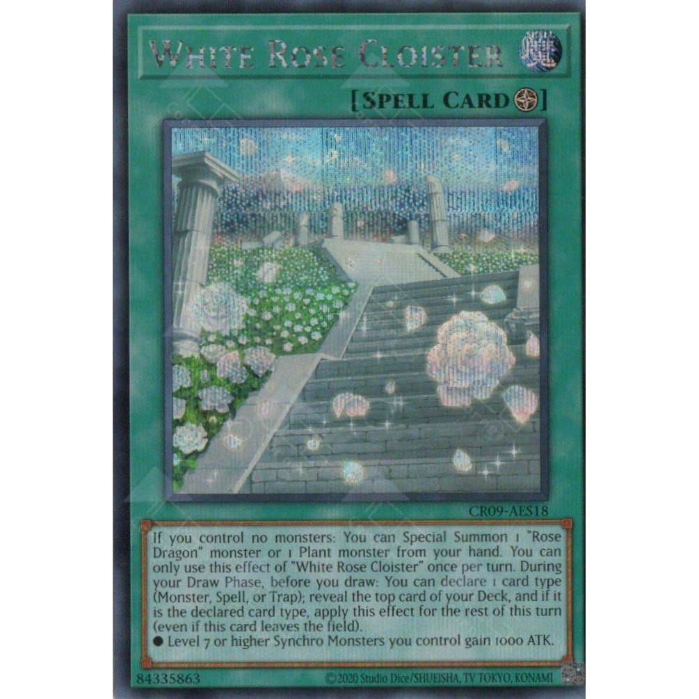 [ Bài Yugioh Chính Hãng ] CR09-AES18 White Rose Cloister (SER)