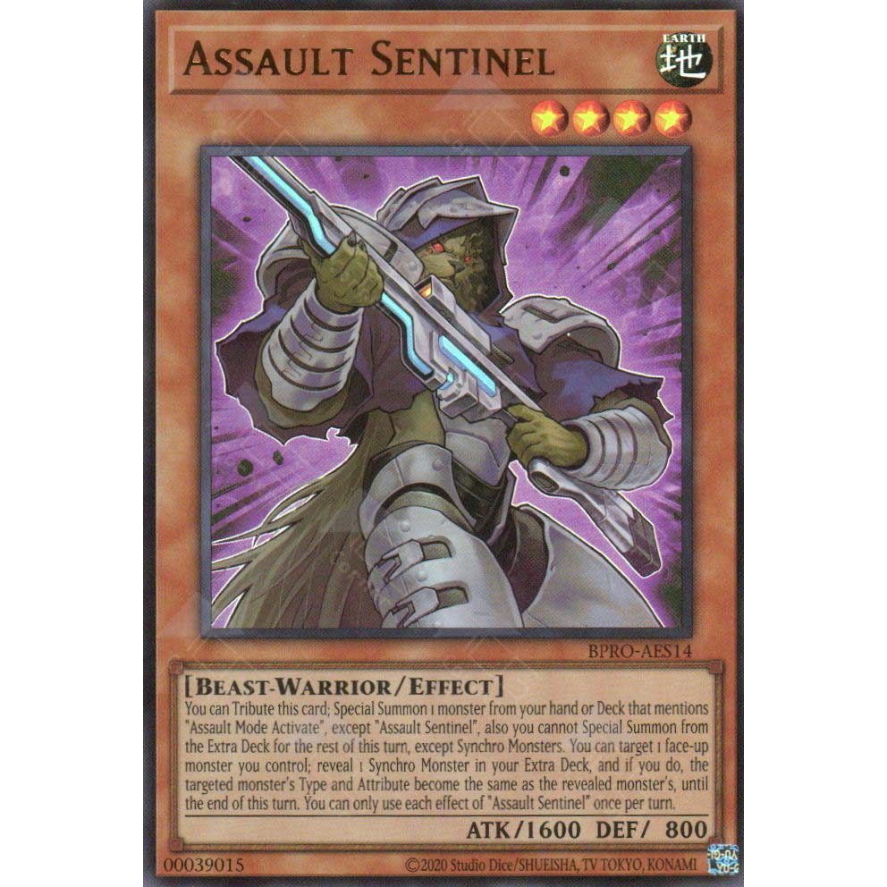 [ Bài Yugioh Chính Hãng ] BPRO-AES14 Assault Sentinel - Ultra Rare