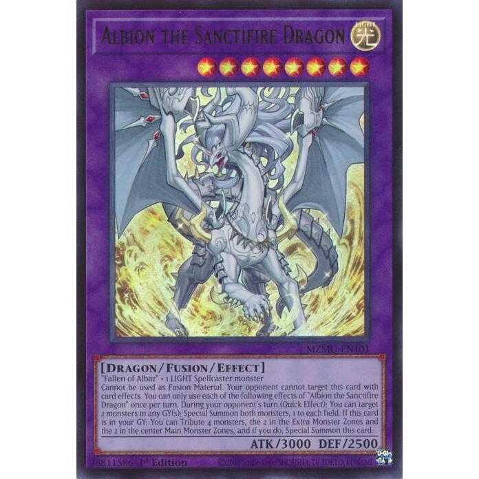 [ Bài Yugioh Chính Hãng ] Albion the Sanctifire Dragon - MZMU-EN101 - Ultra Rare