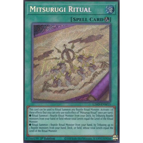 [ Bài Yugioh Chính Hãng ] Mitsurugi Ritual - L26D-ENM15 - Secret Rare
