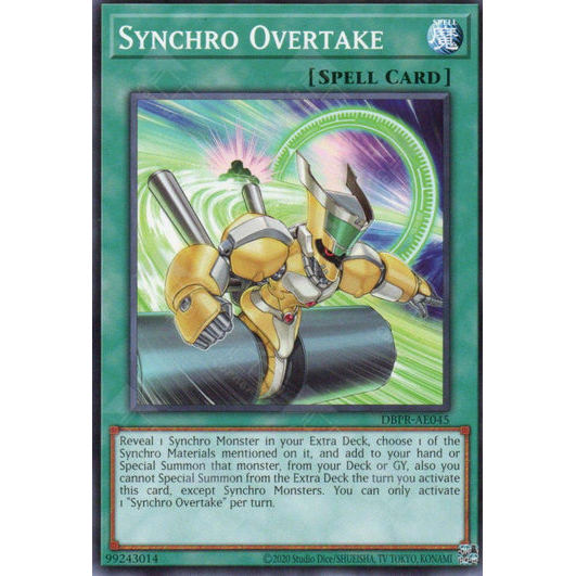 [ Bài Yugioh Chính Hãng ] DBPR-AE045 Synchro Overtake - Common