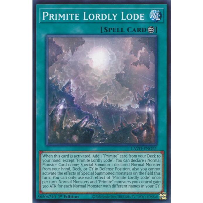 [ Bài Yugioh Chính Hãng ] Primite Lordly Lode - LAVD-ENO21 - Common