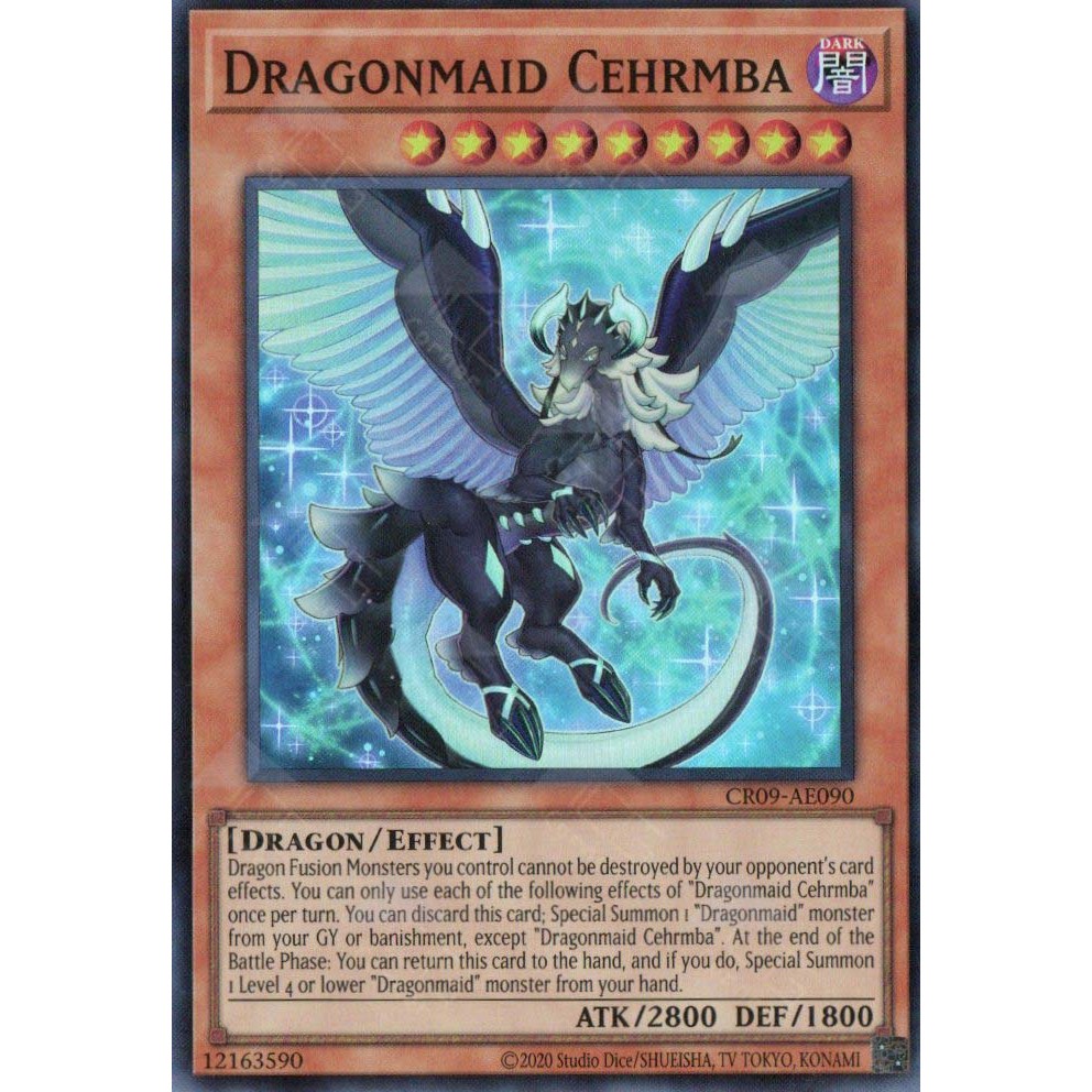 [ Bài Yugioh Chính Hãng ] CR09-AE090 Dragonmaid Cehrmba - Super Rare