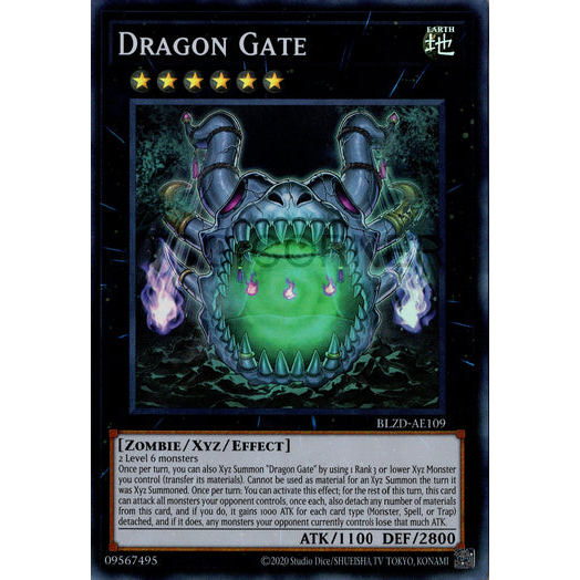 [ Bài Yugioh Chính Hãng ] BLZD-AE109 Dragon Gate - Super Rare