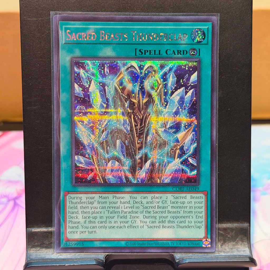 [ Bài Yugioh Chính Hãng ] CORI-AE049 Sacred Beasts Thunderclap - Secret Rare