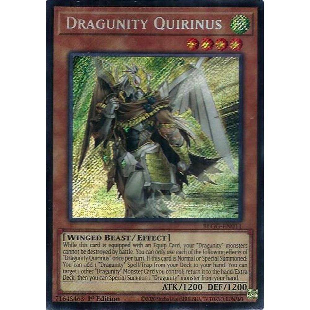 [ Bài Yugioh Chính Hãng ] Dragunity Quirinus - BLGG-EN011 - Secret Rare