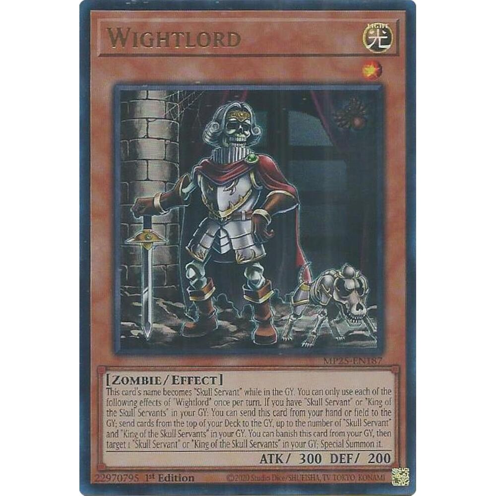 [ Bài Yugioh Chính Hãng ] Wightlord - MP25-EN187 - Ultra Rare 1st Edition