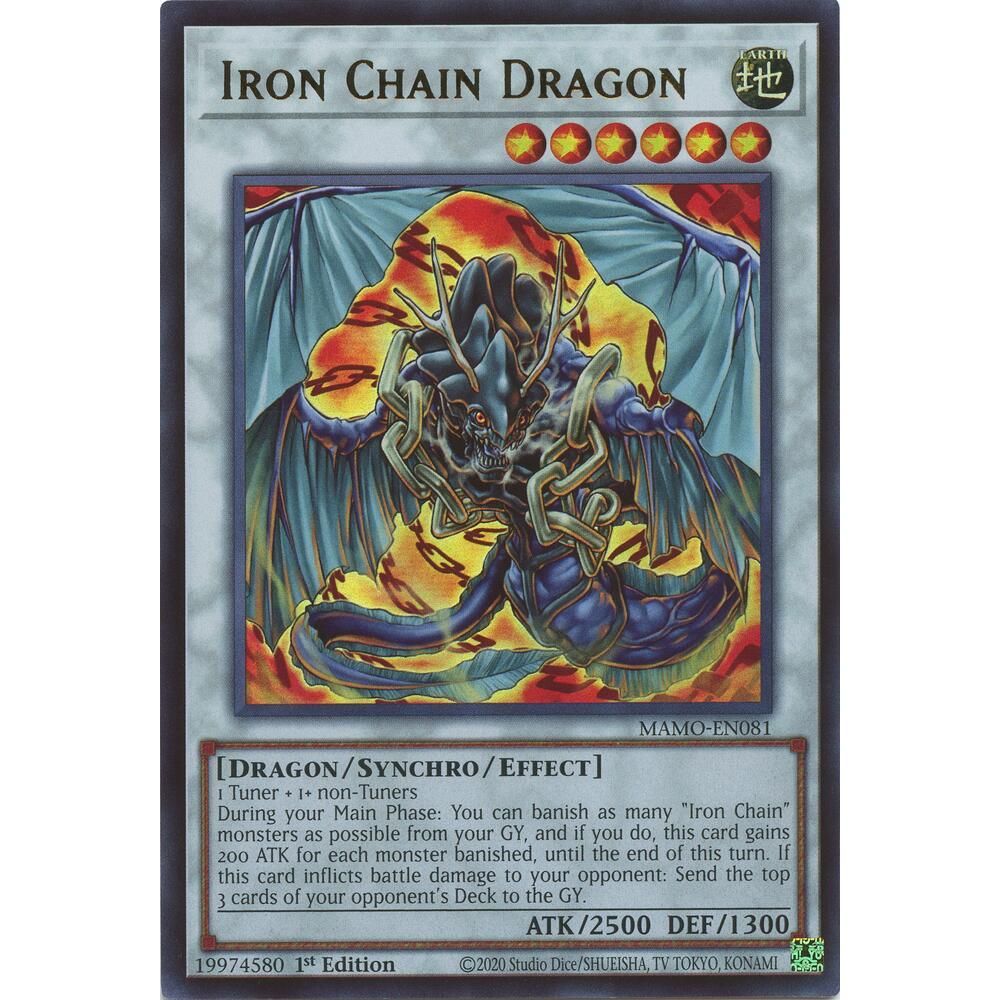 [Thẻ Bài Yugioh Chính Hãng] Iron Chain Dragon - MAMO-EN081 - Ultra Rare