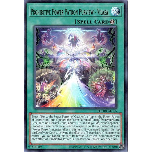 [ Bài Yugioh Chính Hãng ] CORI-AE055 Prohibitive Power Patron Purview - Vilaea - Rare