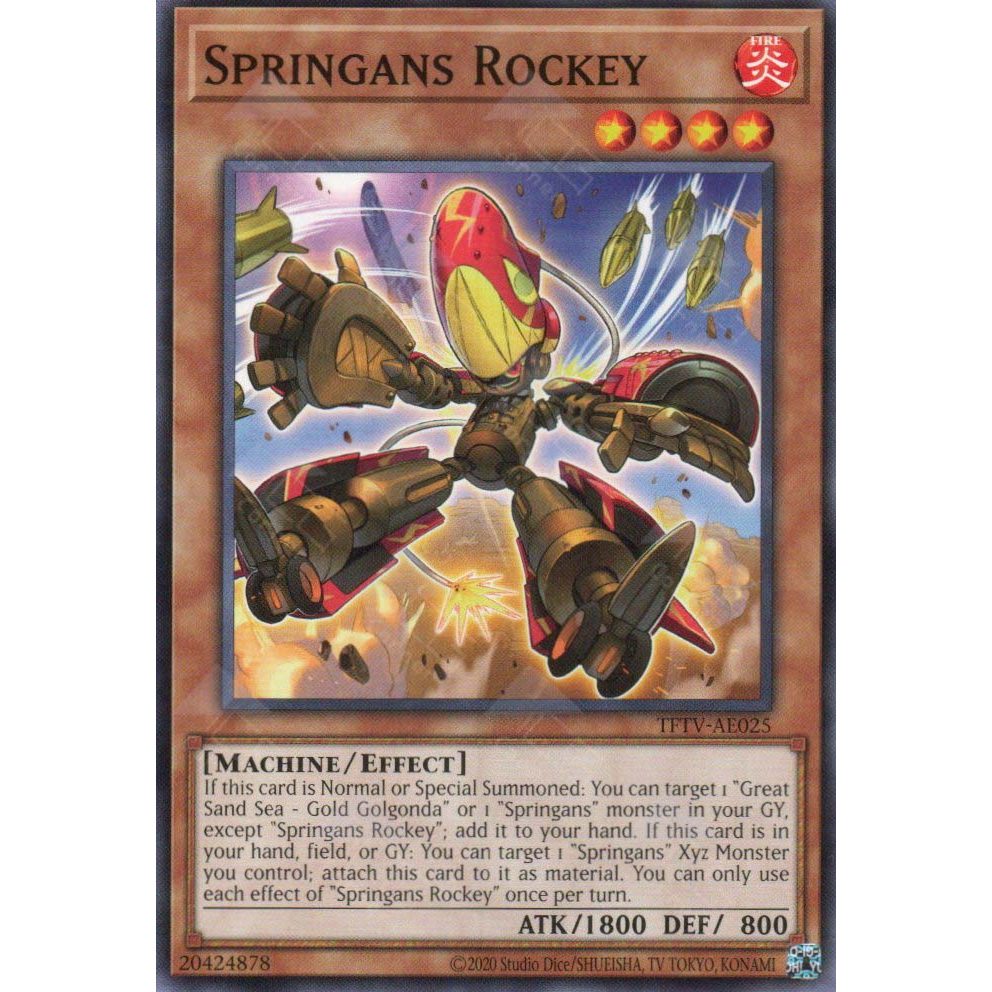 [ Bài Yugioh Chính Hãng ] TFTV-AE025 Springans Rockey - Common
