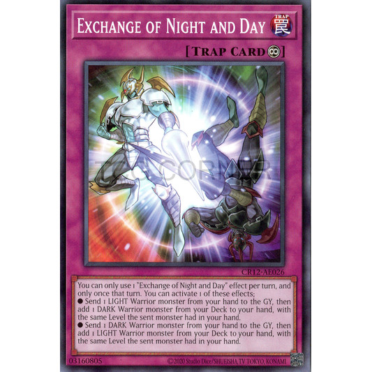 [ Bài Yugioh Chính Hãng ] CR12-AE026 Exchange of Night and Day - Common