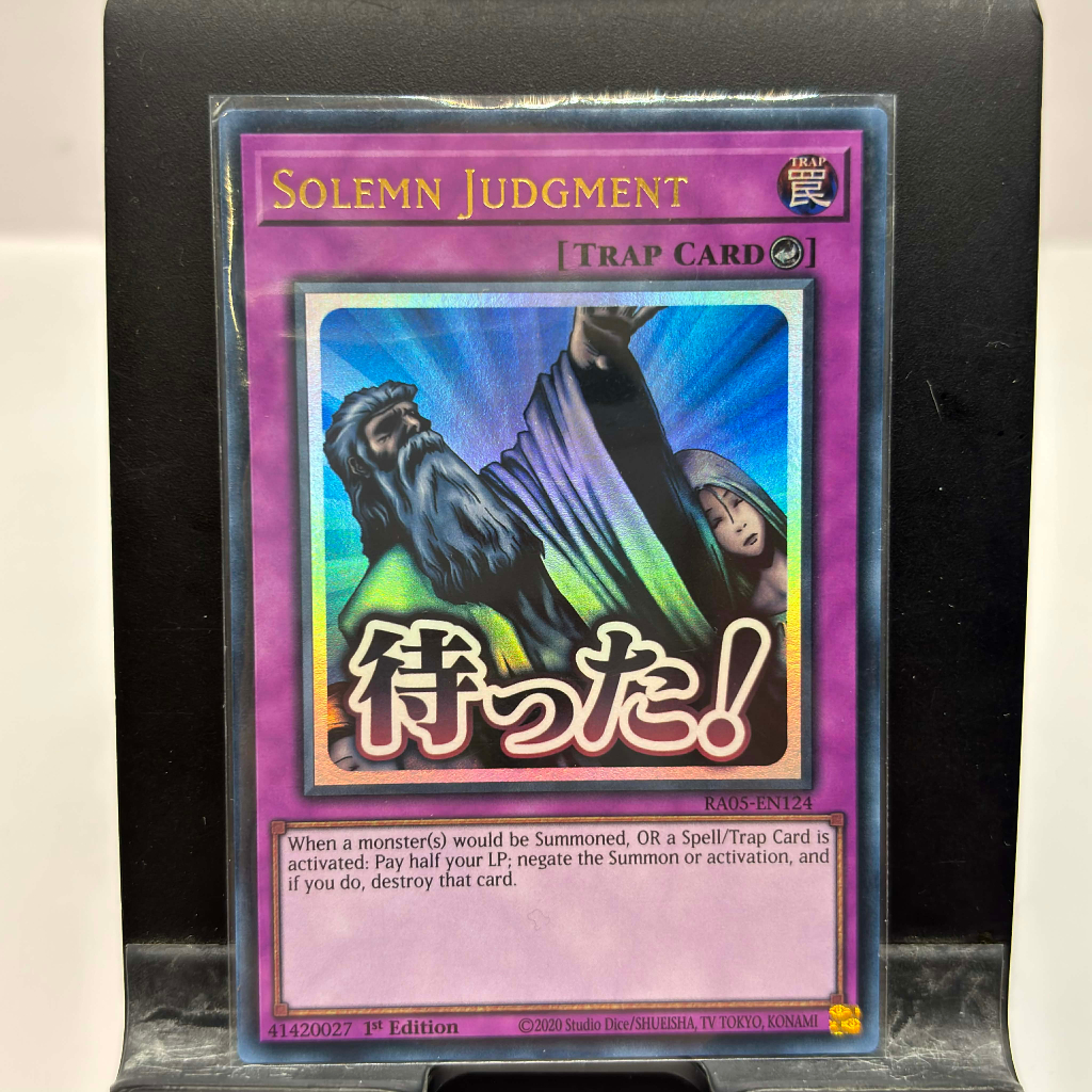 [ Bài Yugioh Chính Hãng ] Solemn Judgment (Stamp Edition) - RA05-EN124 - Ultra Rare
