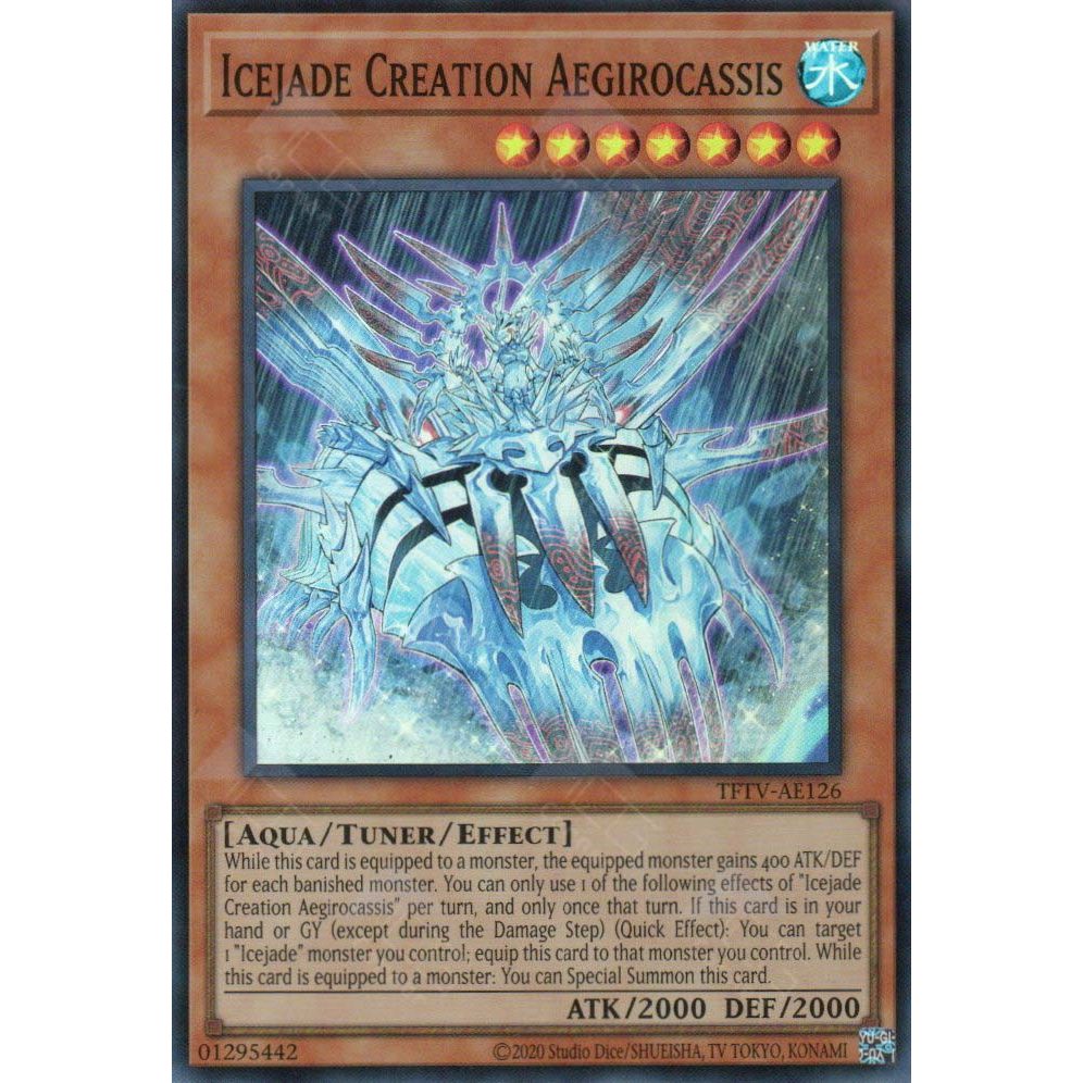 [ Bài Yugioh Chính Hãng ] TFTV-AE126 Icejade Creation Aegirocassis - Super Rare