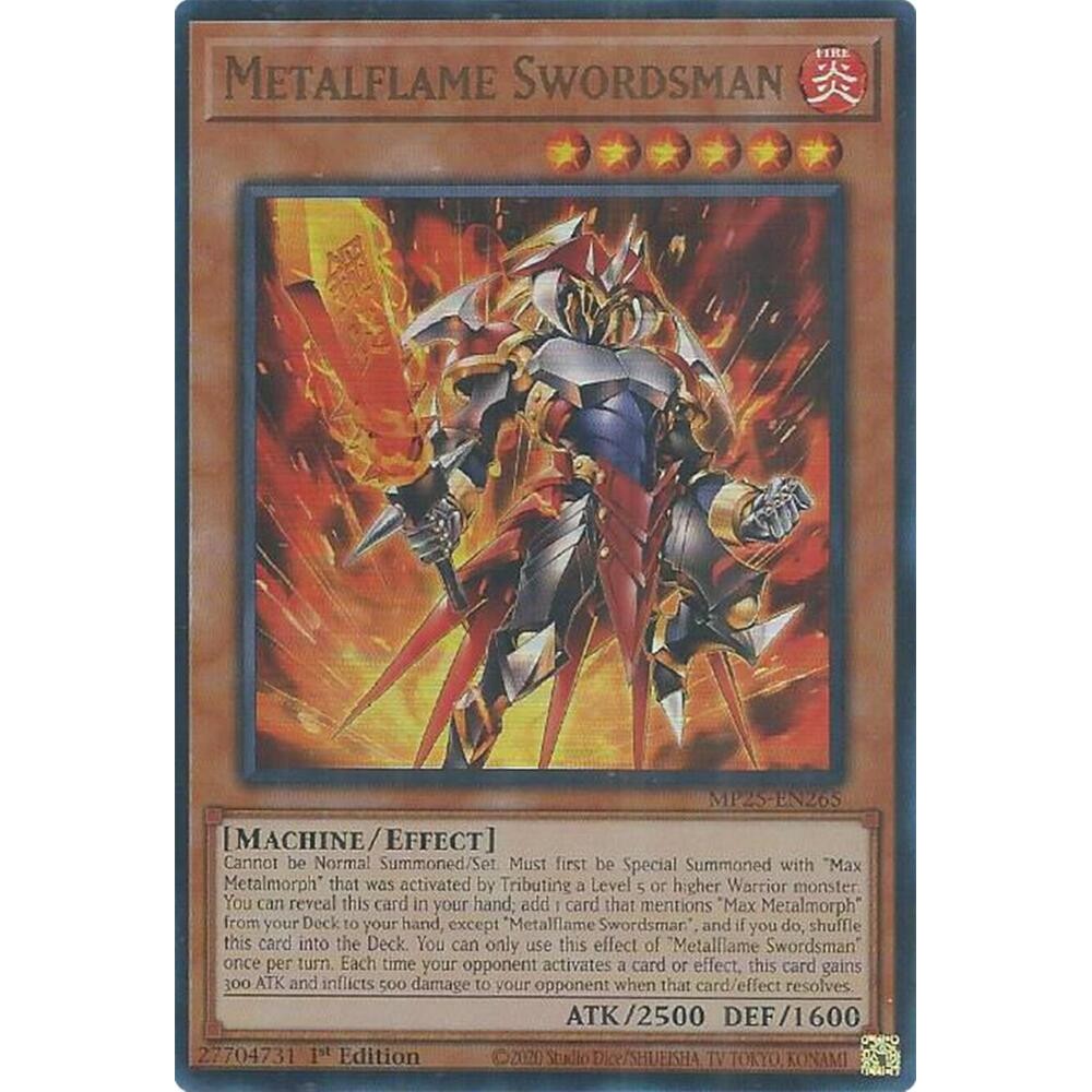 [ Bài Yugioh Chính Hãng ] Metalflame Swordsman - MP25-EN265 - Ultra Rare 1st Edition