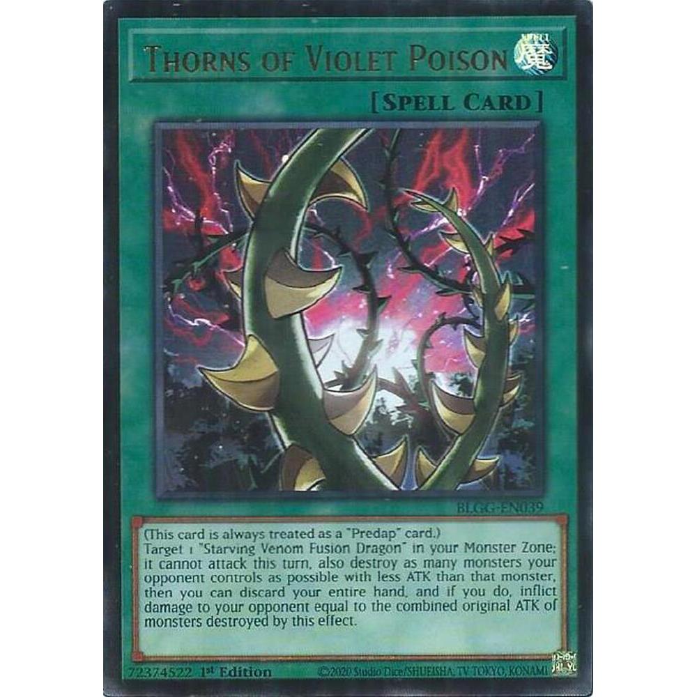[ Bài Yugioh Chính Hãng ] Thorns of Violet Poison - BLGG-EN039 - Ultra Rare