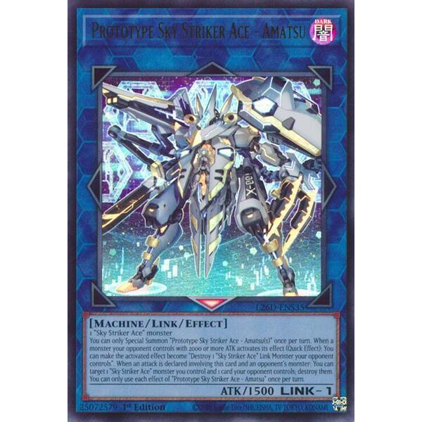 [ Bài Yugioh Chính Hãng ] Prototype Sky Striker Ace - Amatsu - L26D-ENS35 - Ultra Rare