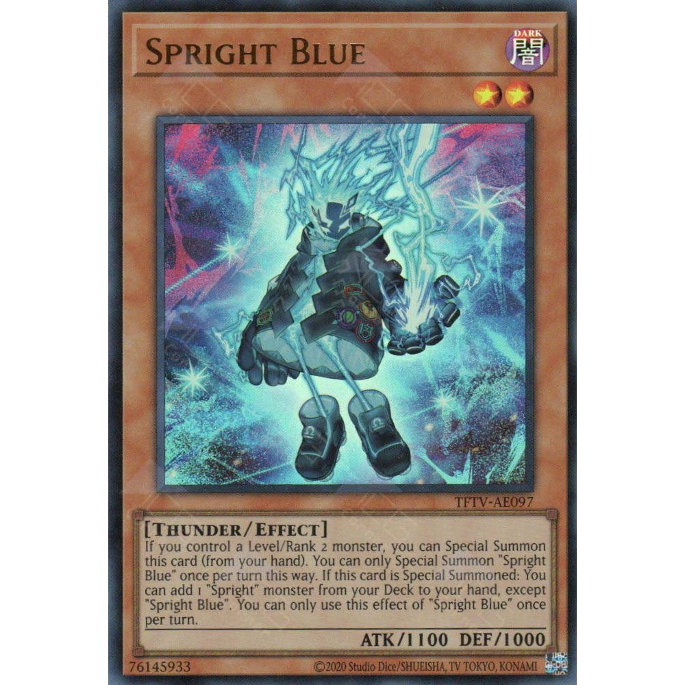[ Bài Yugioh Chính Hãng ] TFTV-AE097 Spright Blue - Ultra Rare