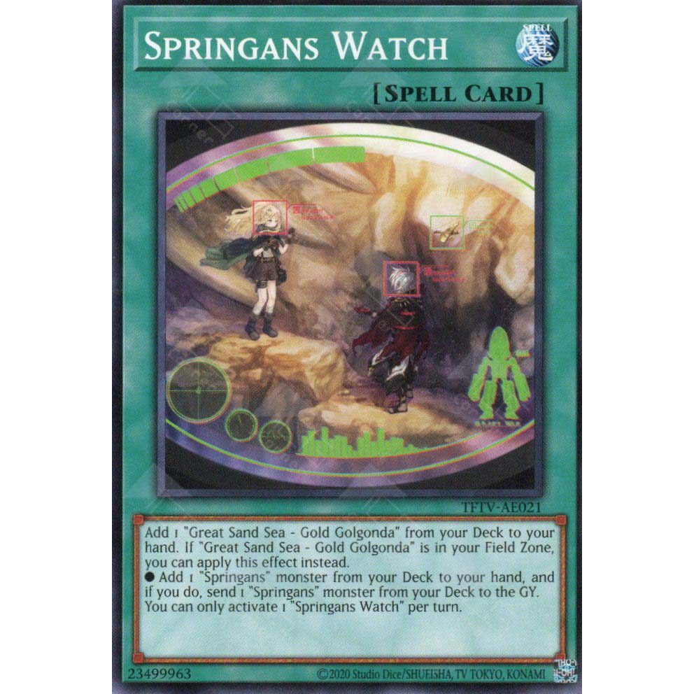 [ Bài Yugioh Chính Hãng ] TFTV-AE021 Springans Watch - Common
